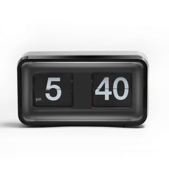 Retro Digital Flip Clock — Silent Quartz, Glass Front, Wall or Desk