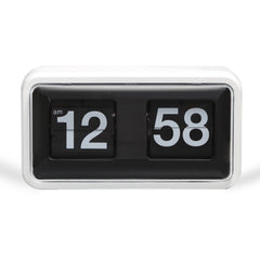 Retro Digital Flip Clock — Silent Quartz, Glass Front, Wall or Desk