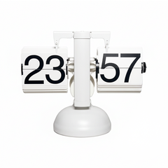 24-Hour Retro Flip Desk Clock — Full-Day Display, Silent Quartz