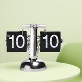 Retro Digital Automatic Flip Desk Clock Black
