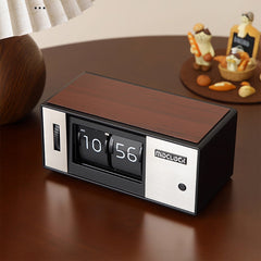 Retro Flip Clock — Silent Quartz Radio-Style Desk Clock