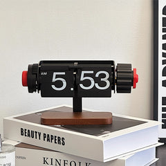 Retro Digital Automatic Flip Desk Clock with Alarm Function